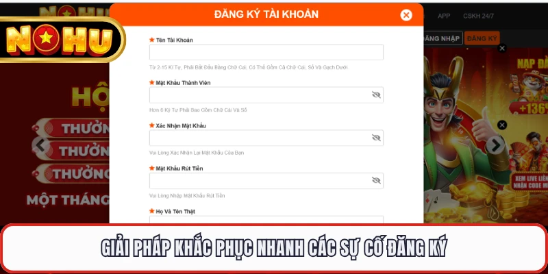 Giải pháp khắc phục nhanh các sự cố đăng ký